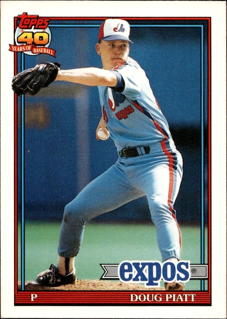 1991 Topps Traded Doug Piatt #92T trading card
