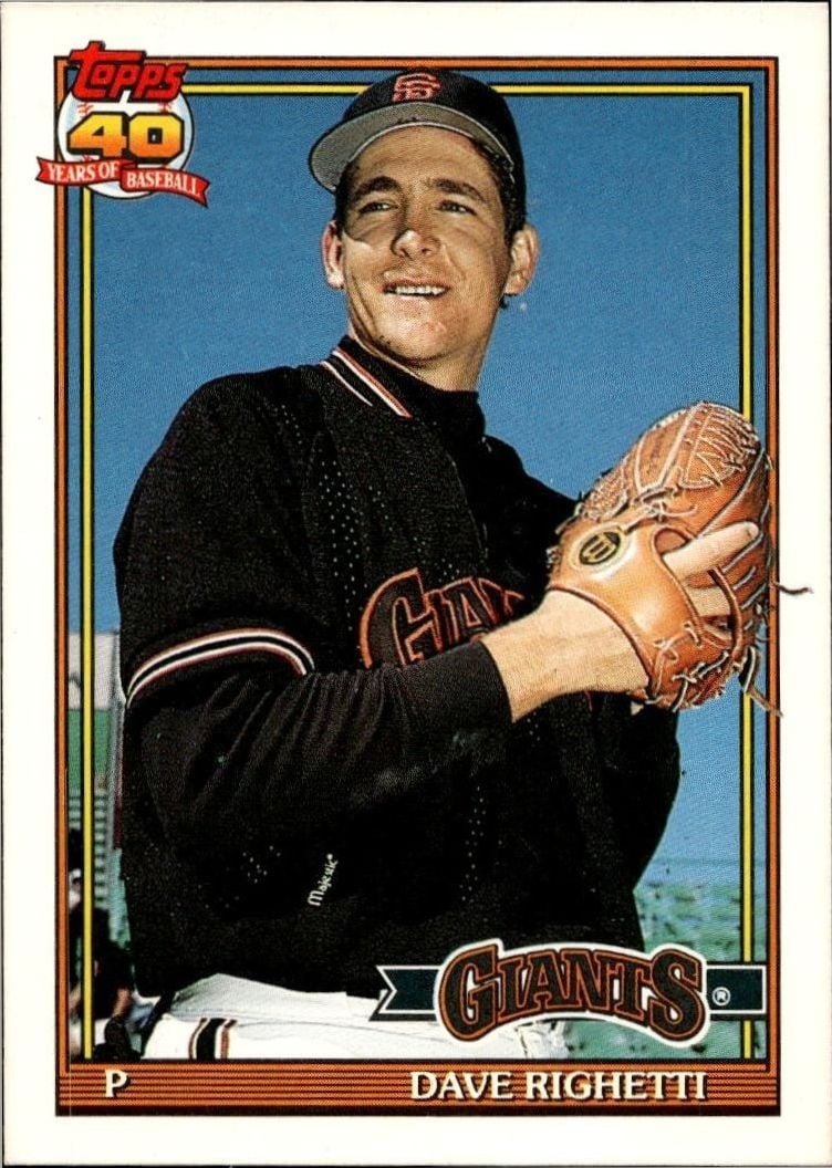 1991 Topps Traded Dave Righetti #96T trading card