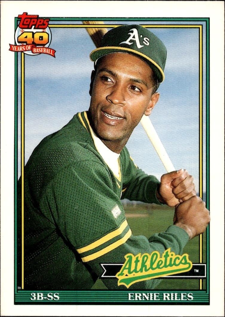 1991 Topps Traded Ernie Riles #97T trading card