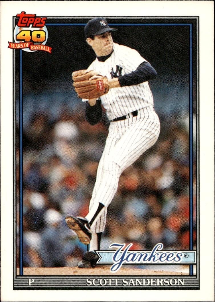 1991 Topps Traded Scott Sanderson #104T trading card