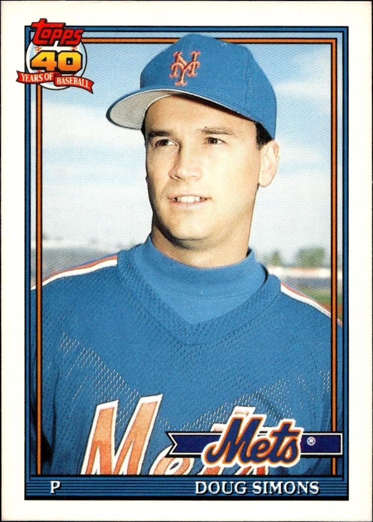 1991 Topps Traded Doug Simons #109T trading card