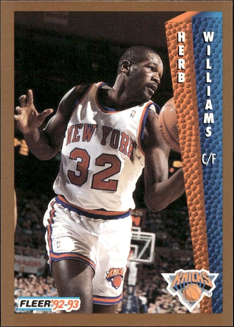 1992-93 Fleer Herb Williams #398 basketball trading card front