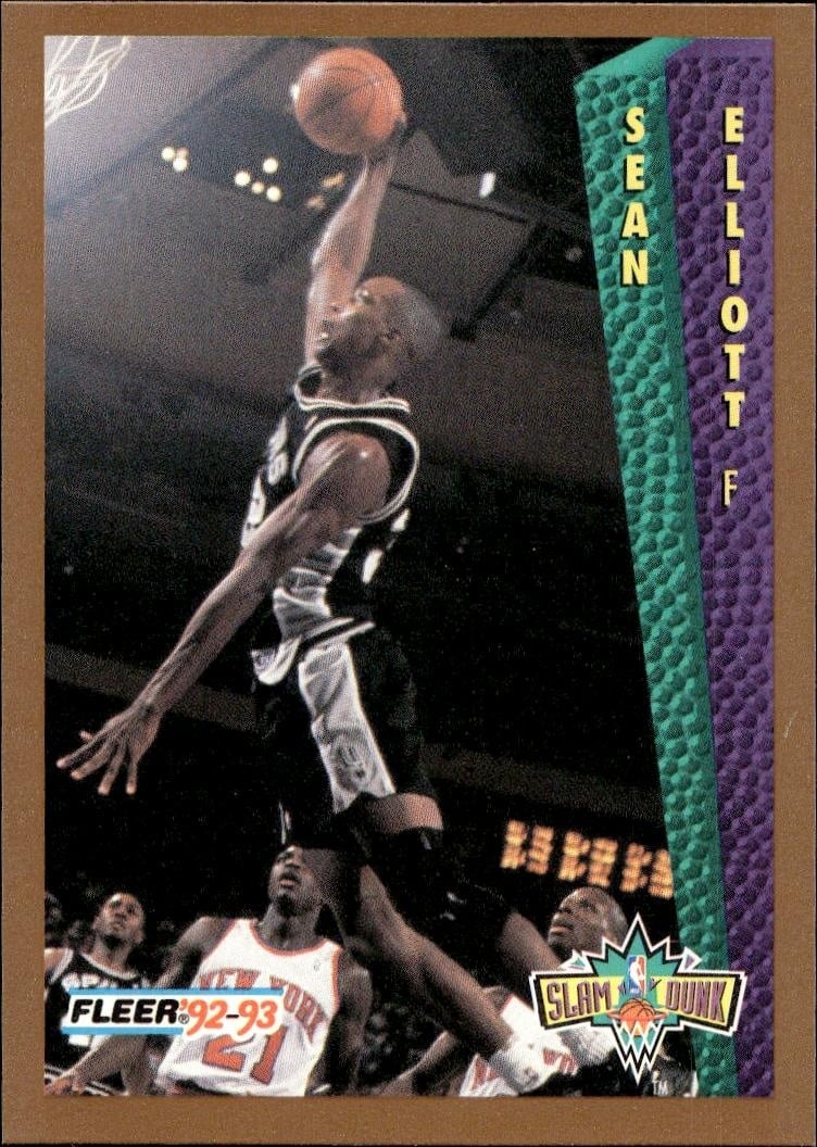 1992-93 Fleer Sean Elliott #SD basketball trading card front