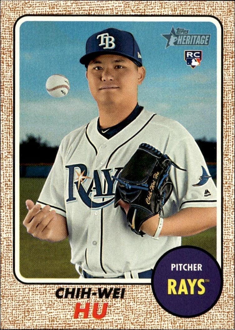 2017 Topps Heritage Chih-Wei Hu #645 trading card