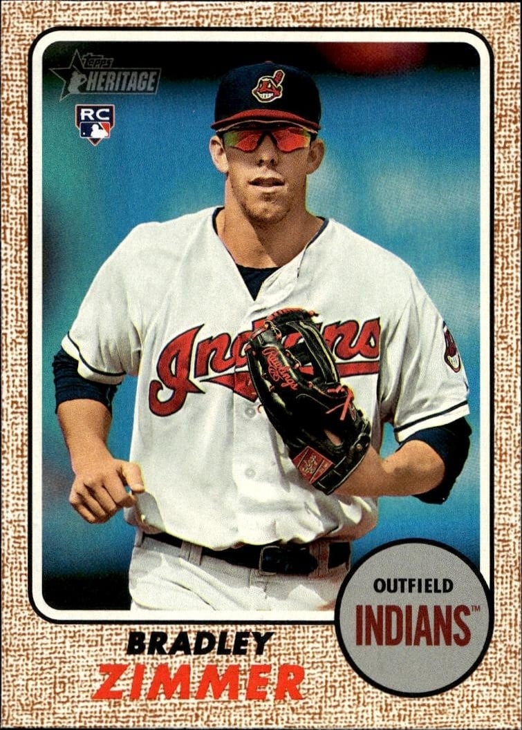 2017 Topps Heritage Bradley Zimmer #576 trading card