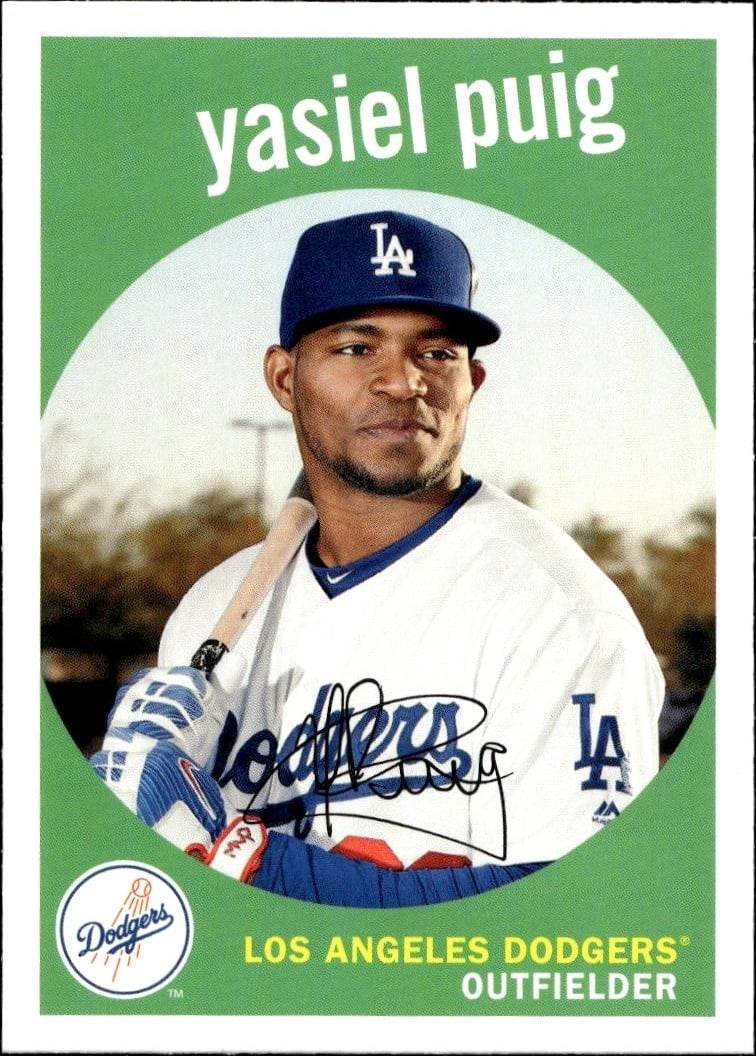 2018 Topps Archives Yasiel Puig #6 baseball trading card front