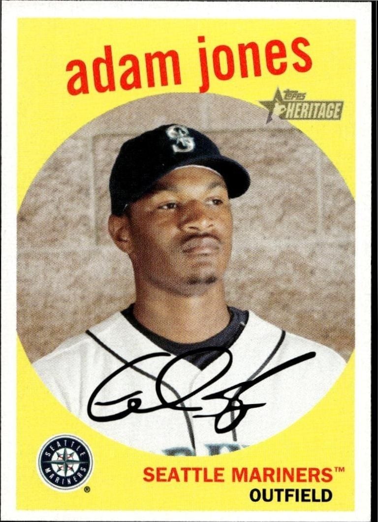 2008 Topps Heritage Adam Jones #104 trading card