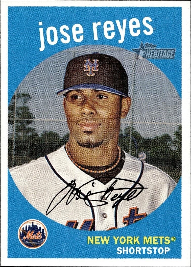 2008 Topps Heritage Jose Reyes #299 trading card