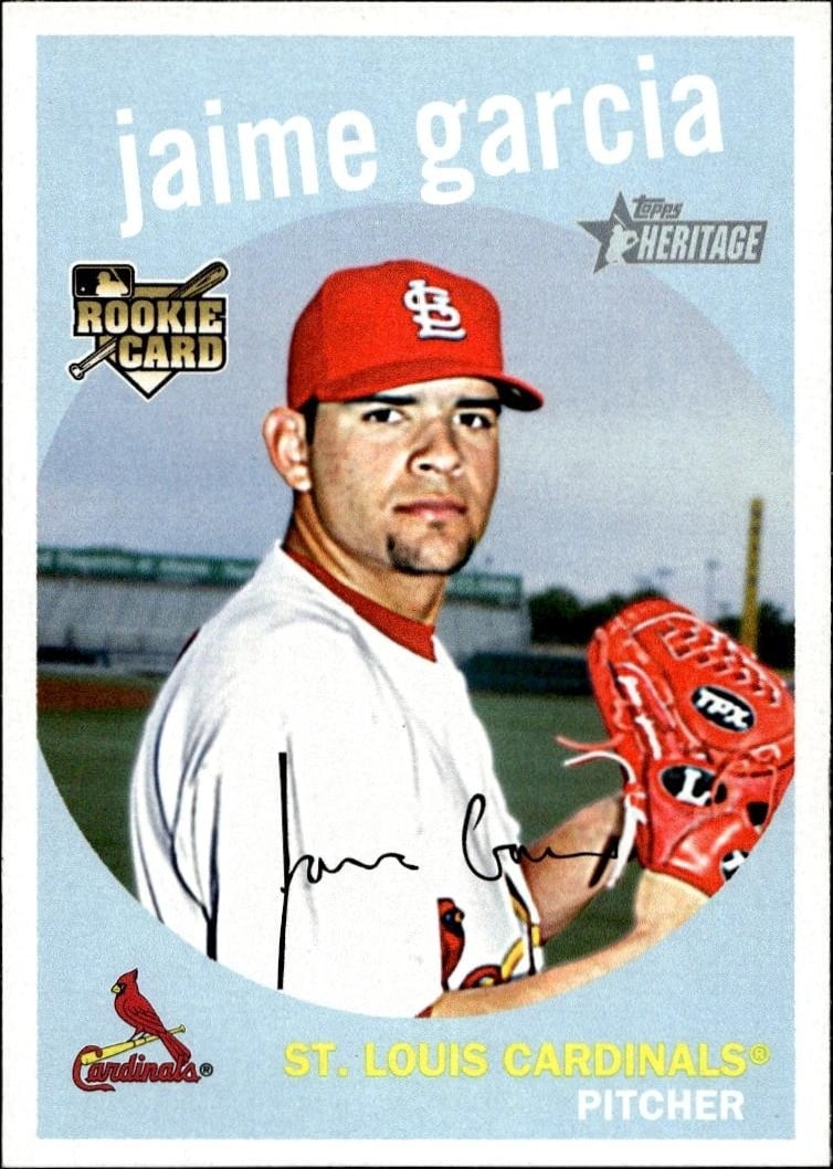 2008 Topps Heritage Jaime Garcia #717 trading card