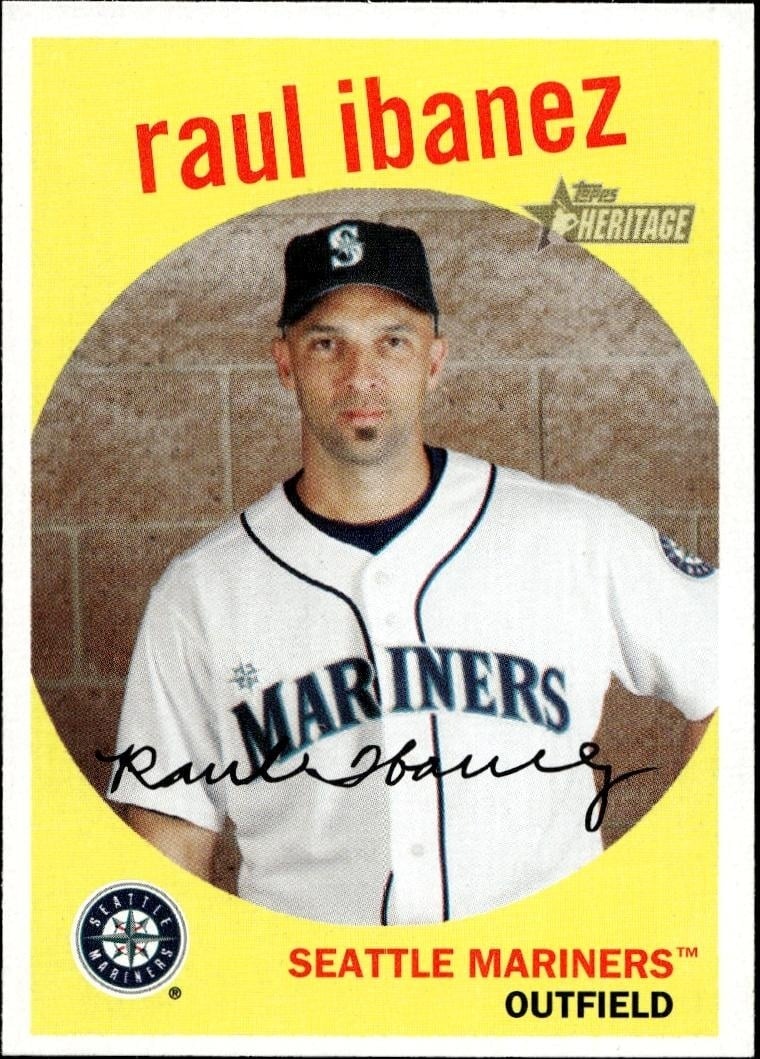 2008 Topps Heritage Raul Ibanez #281 trading card