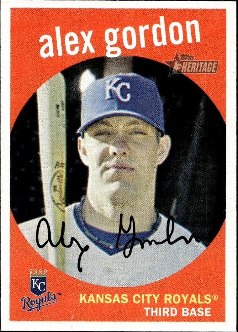 2008 Topps Heritage Alex Gordon #86 trading card