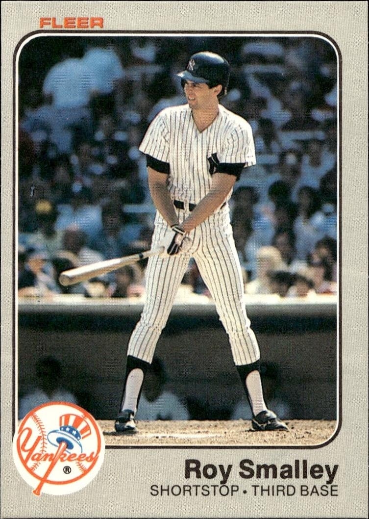 1983 Fleer Roy Smalley #397 trading card