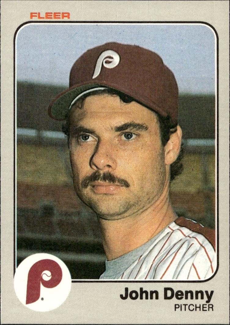 1983 Fleer John Denny #158 trading card