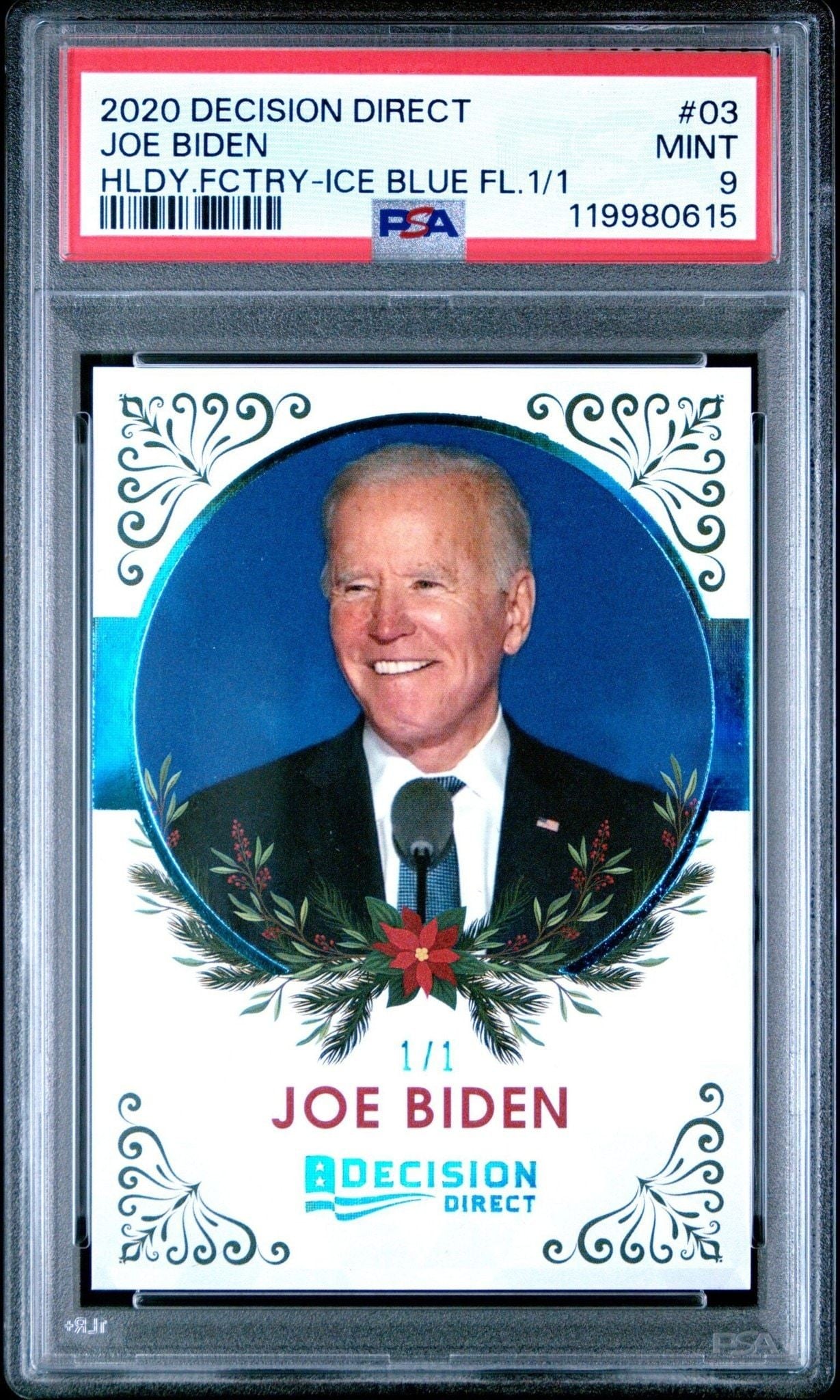 Joe Biden 2020 Leaf Decision Direct #03 Political Trading Card - Front 2020 Leaf Decision Direct Joe Biden #03 political trading card front