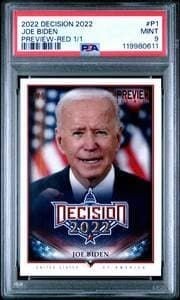 2022 Leaf Decision Joe Biden #P1 trading card
