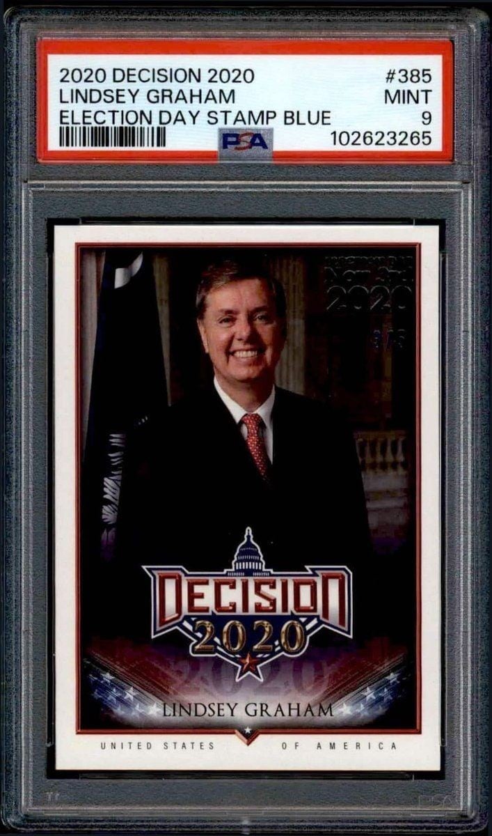 2020 Leaf Decision Lindsey Graham #385 trading card