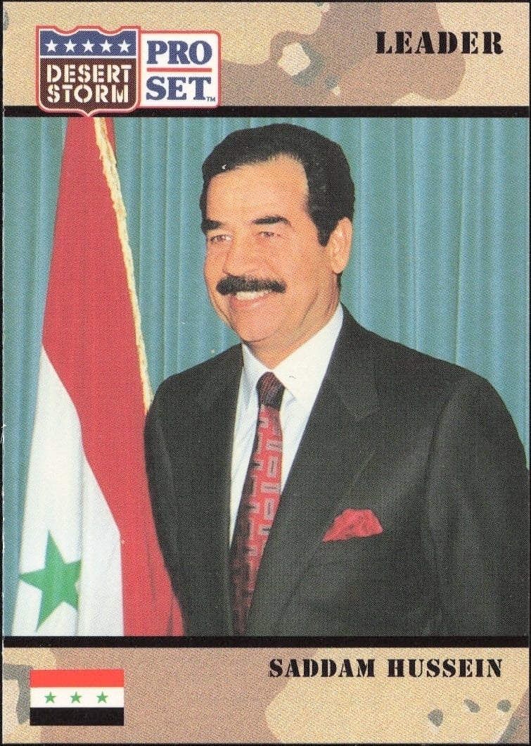 1991 Pro-Set Desert Storm Saddam Hussein #69 trading card