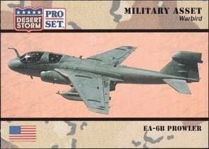 EA-6B Prowler 1991 Pro Set Desert Storm #248 Military Trading Card - Front 1991 Pro Set Desert Storm EA-6B Prowler #248 military trading card front