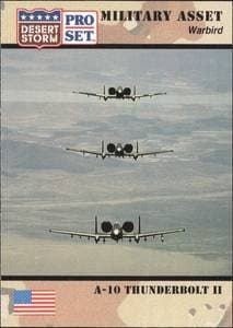 1991 Pro-Set Desert Storm A-10 Thunderbolt II #236 trading card