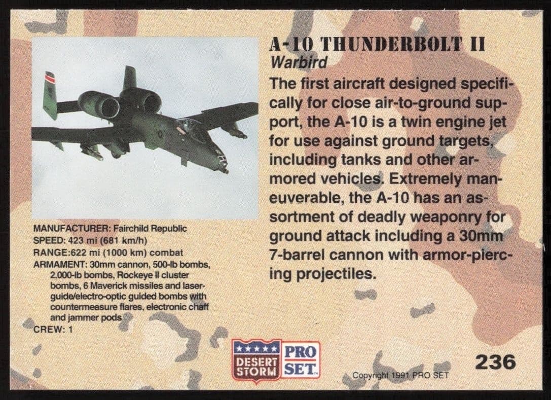 A-10 Thunderbolt II - Back