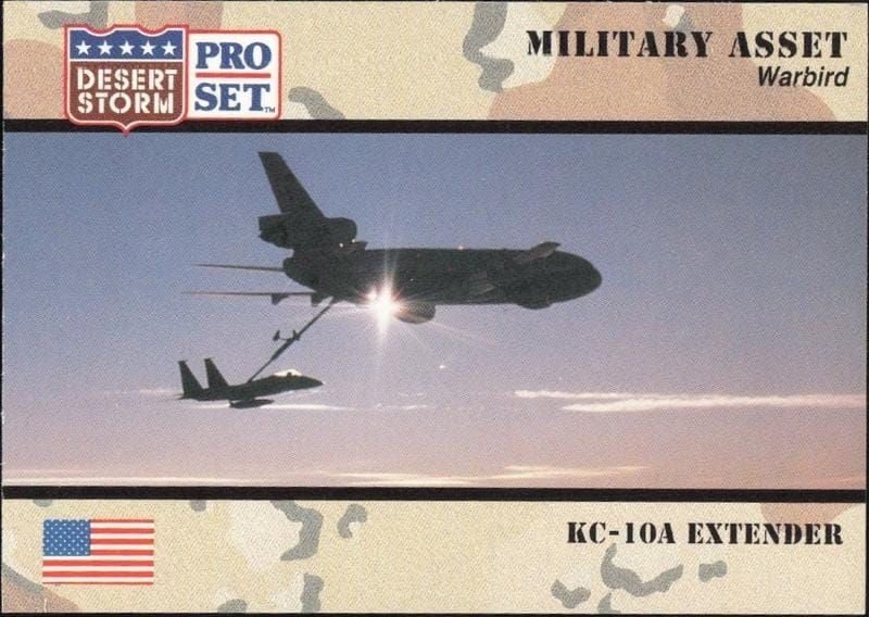 KC-10A Extender 1991 Pro Set Desert Storm #226 Military Trading Card - Front 1991 Pro Set Desert Storm KC-10A Extender #226 military trading card front