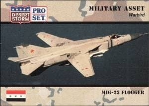 1991 Pro-Set Desert Storm MIG-23 Flogger #228 trading card