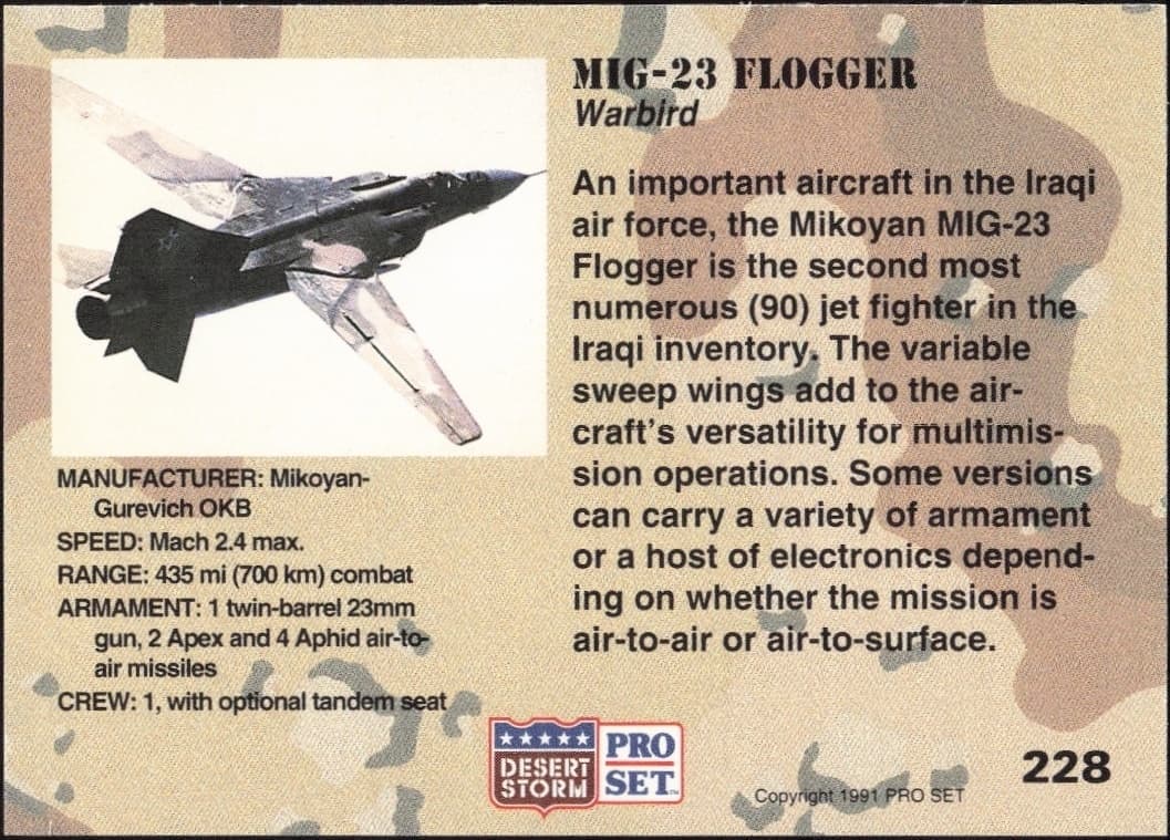 MIG-23 Flogger - Back