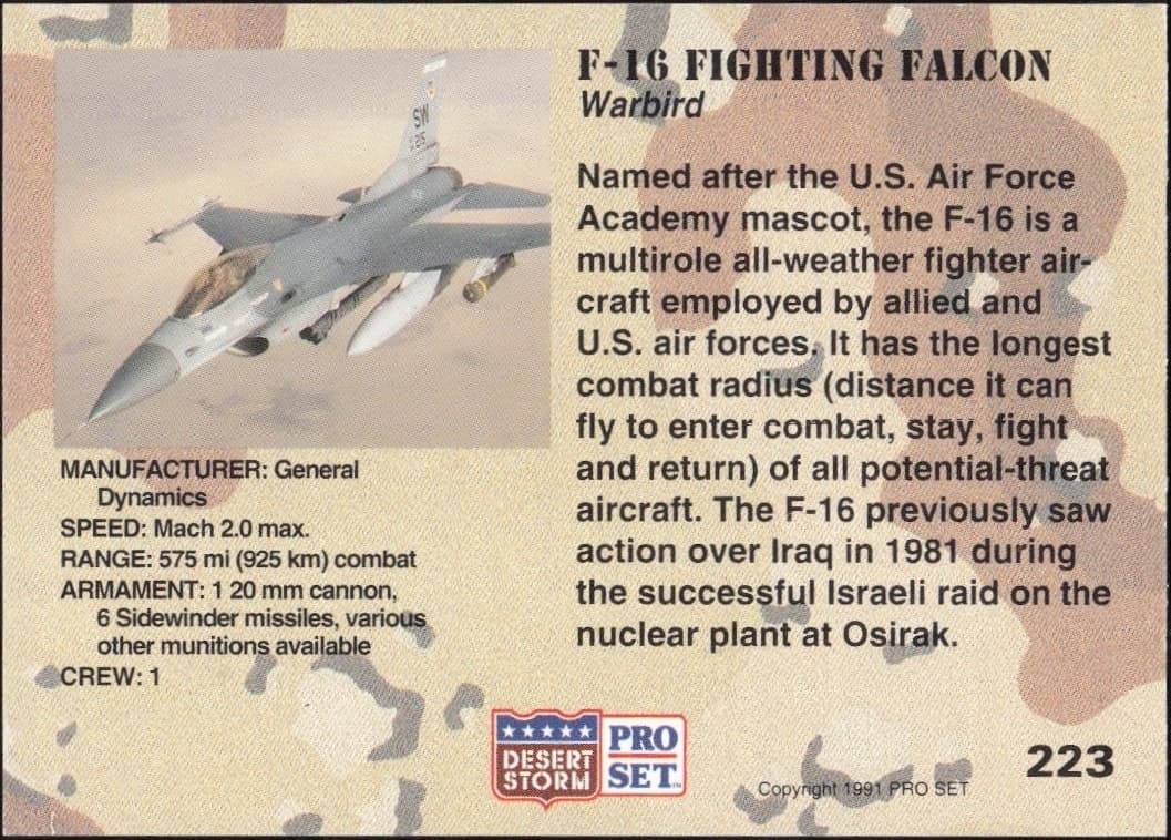 F-16 Fighting Falcon - Back