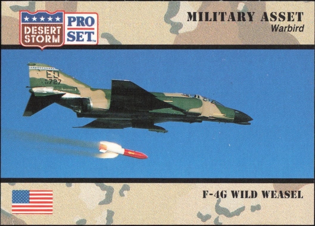1991 Pro-Set Desert Storm F-4G Wild Weasel #224 trading card