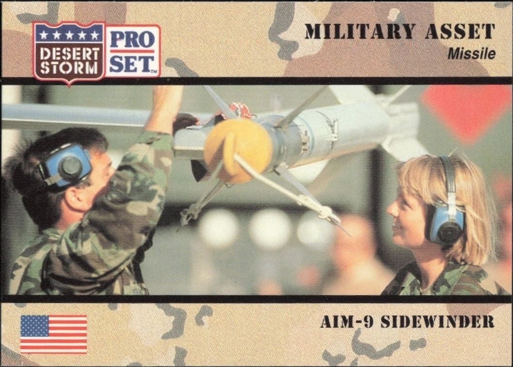 1991 Pro-Set Desert Storm AIM-9 Sidewinder #217 trading card