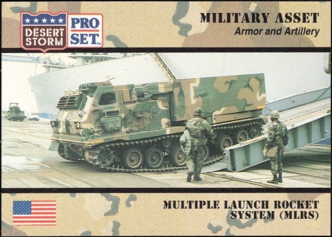1991 Pro-Set Desert Storm Multiple Launch Rocket System (MLRS) #204 trading card