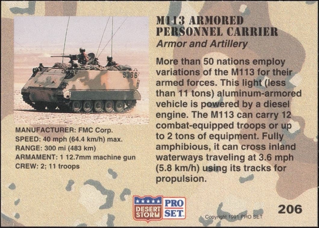 M113 Armored Personnel Carrier - Back