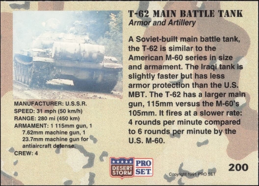 T-62 Main Battle Tank - Back