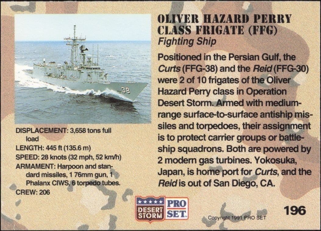 Oliver Hazard Perry Class Frigate (FFG) - Back