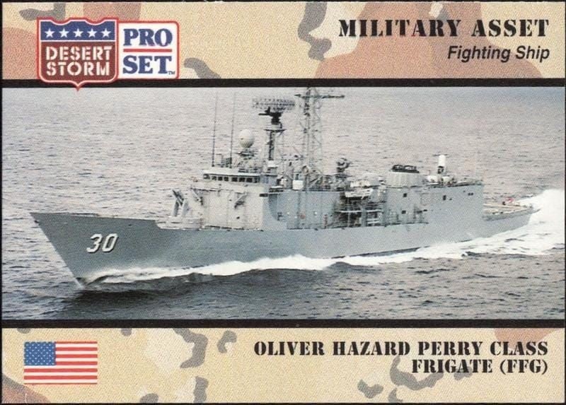 1991 Pro-Set Desert Storm Oliver Hazard Perry Class Frigate (FFG) #196 trading card