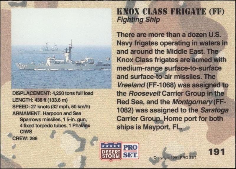 Knox Class Frigate (FF) - Back