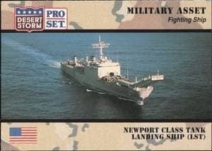 1991 Pro-Set Desert Storm Newport Class Task Landing Ship (LST) #192 trading card