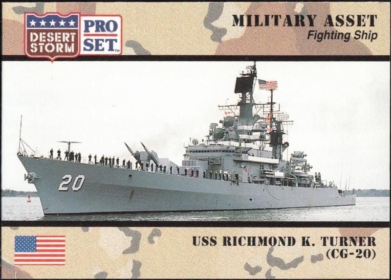 1991 Pro-Set Desert Storm USS Richmond K. Turner (CG-20) #186 trading card