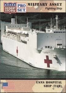 1991 Pro-Set Desert Storm USNS Hospital Ship (TAH) #190 trading card