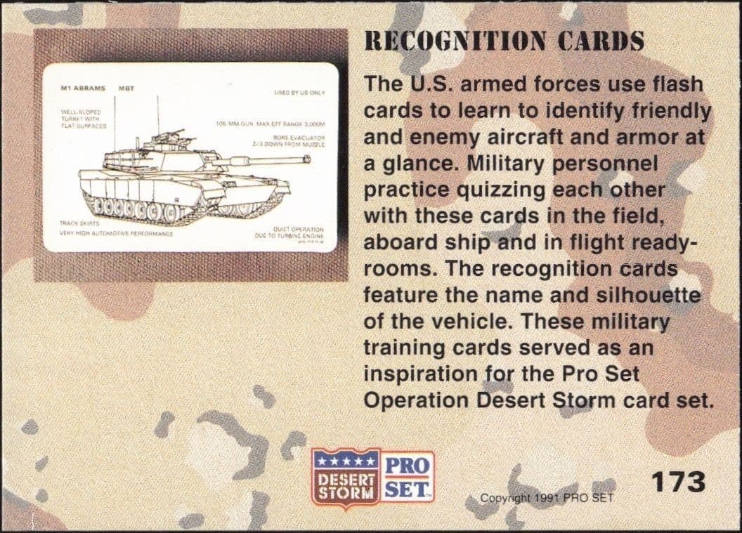 Recognition Cards - Back