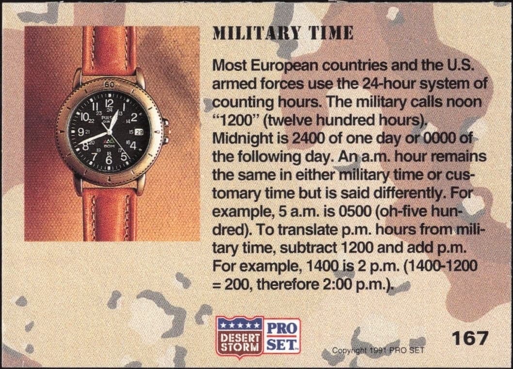 Military Time - Back