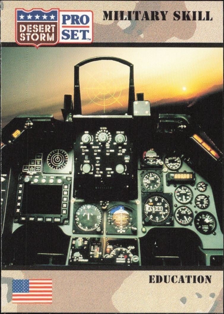 Education 1991 Pro Set Desert Storm #156 Military Trading Card - Front 1991 Pro Set Desert Storm Education #156 military trading card front