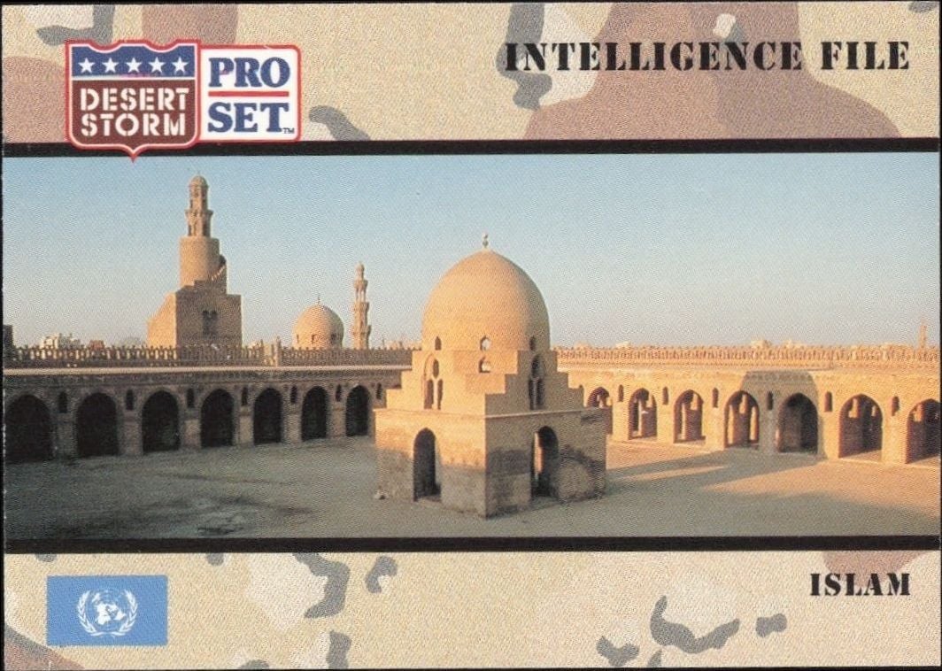 Islam 1991 Pro Set Desert Storm #137 Military Trading Card - Front 1991 Pro Set Desert Storm Islam #137 military trading card front