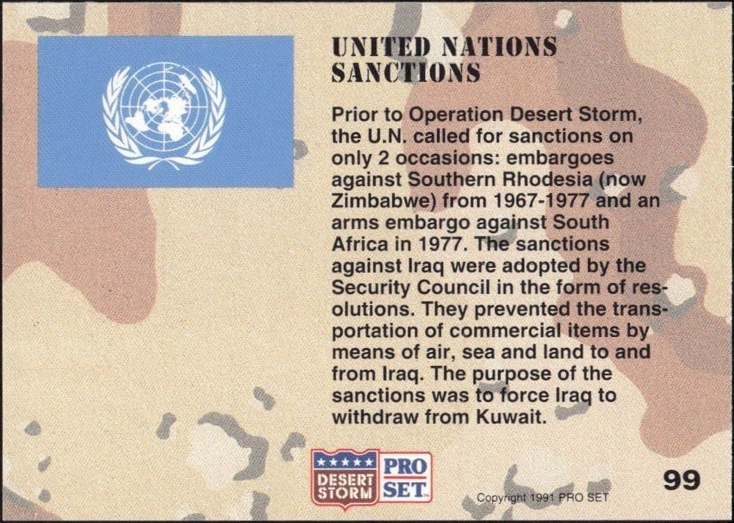 United Nations Sanctions - Back