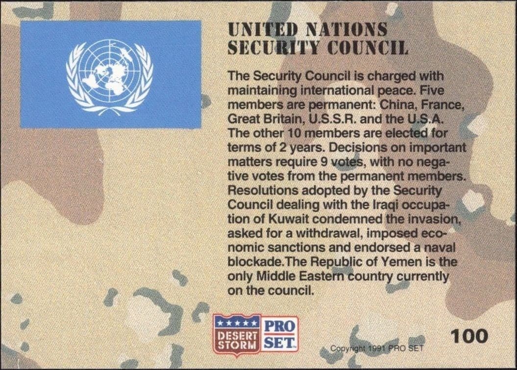 United Nations Security Council - Back