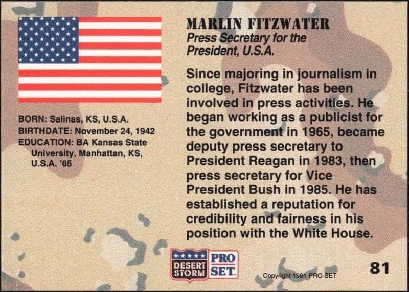 Marlin Fitzwater - Back