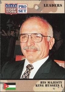 1991 Pro-Set Desert Storm His Majestry King Hussein I #71 trading card