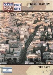 Tel Aviv 1991 Pro Set Desert Storm #59 Military Trading Card - Front 1991 Pro Set Desert Storm Tel Aviv #59 military trading card front