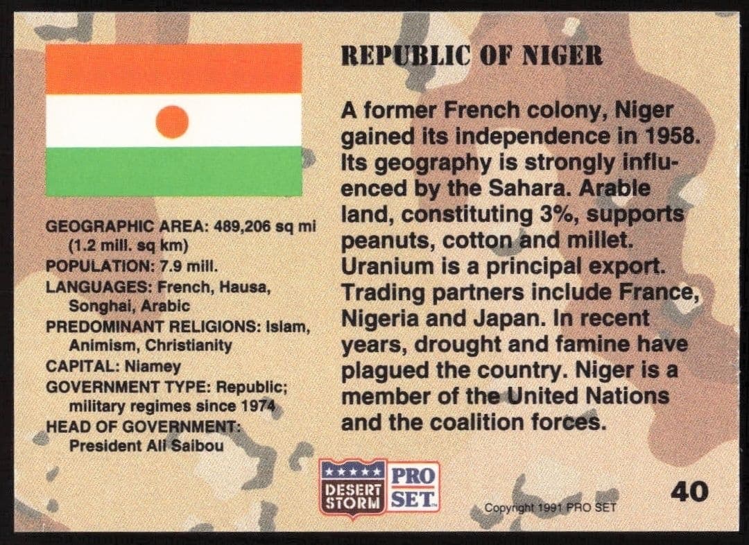 Niger - Back
