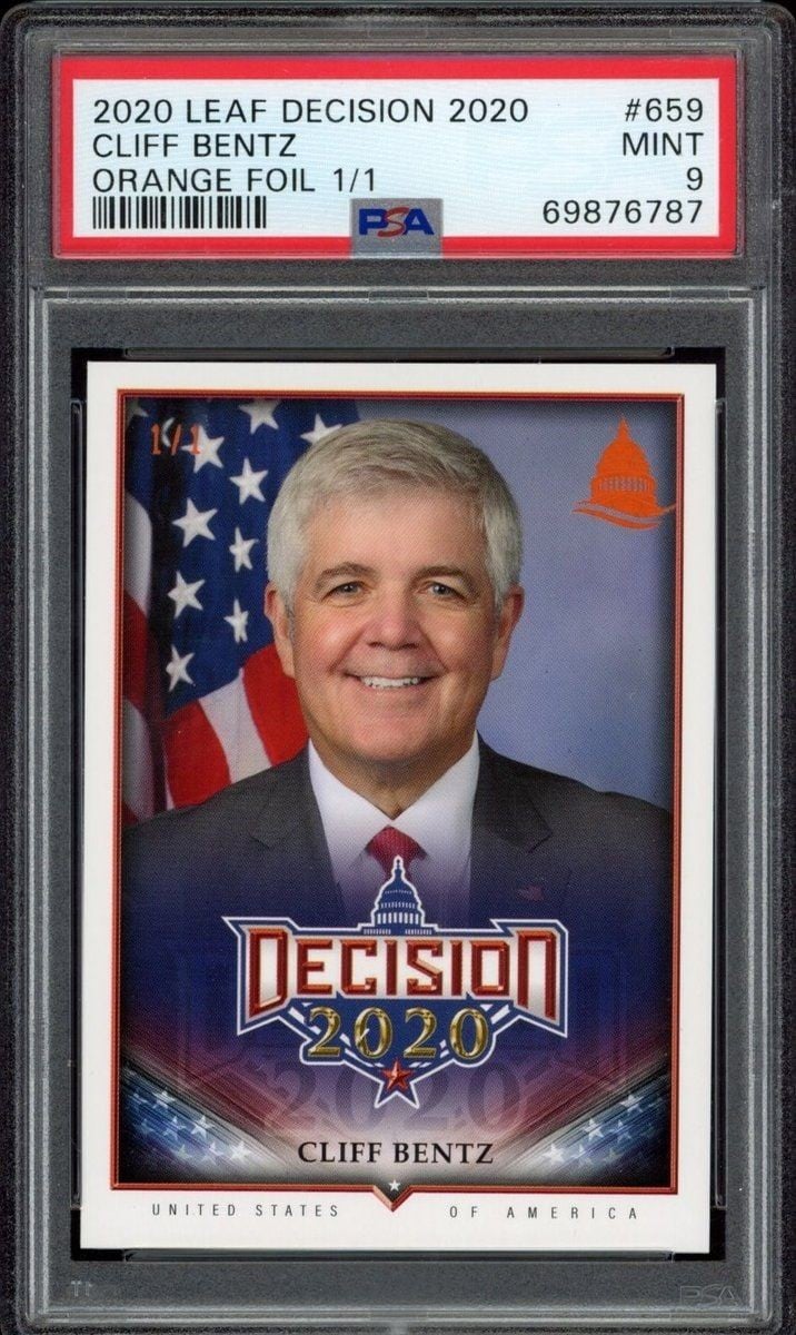 Cliff Bentz 2020 Leaf Decision #659 Political Trading Card - Front 2020 Leaf Decision Cliff Bentz #659 political trading card front